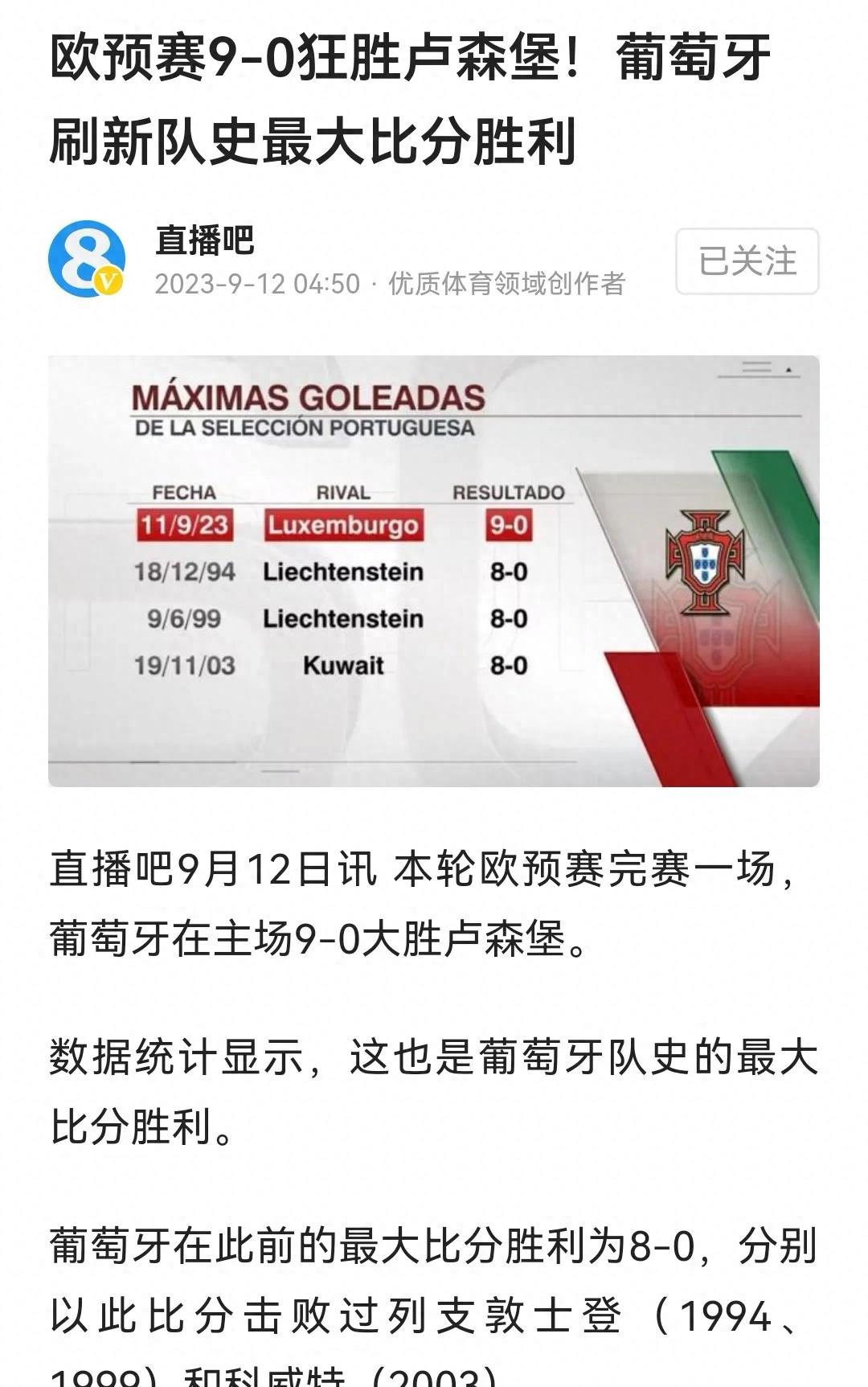 葡萄牙大胜卢森堡,实现连胜 葡萄牙大胜卢森堡,实现连胜